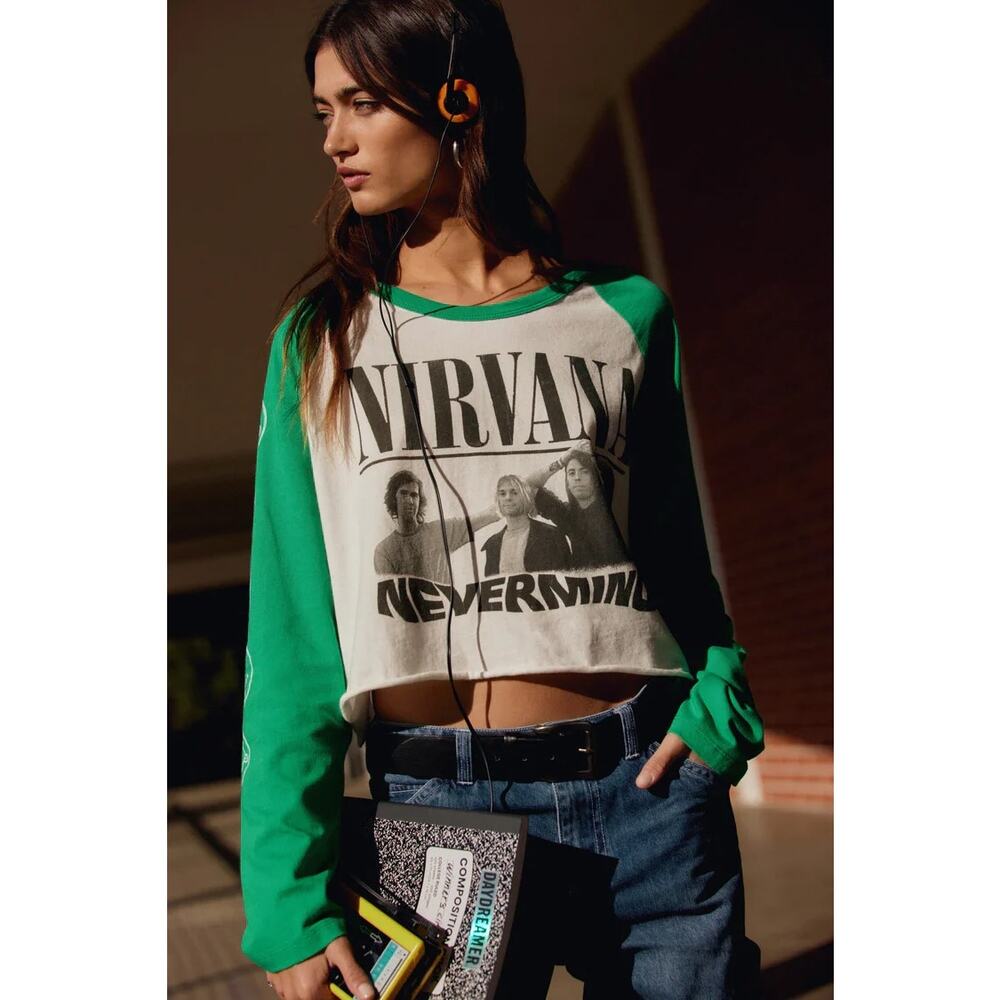 Daydreamer Nirvana Nevermind Raglan Tee NWT Oversized Small